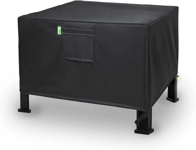 REDRICH Fire Pit Cover Square – Heavy Duty Outdoor Firepit Cover, Full Coverage Patio Outdoor Fireplace Cover, Dustproof Anti UV and Waterproof, 32’’L x 32’’W x 16’’H Black - Image 1